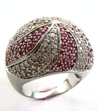 高贵豪华银饰/925银镶锆石豪华款戒指[最新推出]