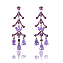 欧美锆石耳饰批发复古耳环流苏时尚长款耳环欧美夸张耳饰厂家