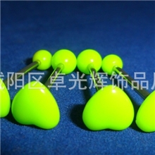 供应心形亚克力舌钉