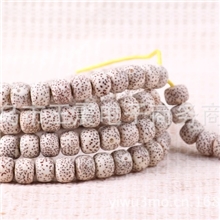 星月桶珠藏式正月108+6颗顺白干磨精品喇叭口泥鳅背