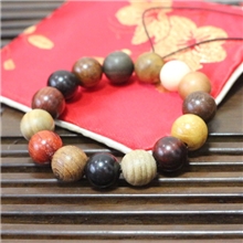 潮流热卖宗教佛教手饰15mm檀木佛珠手链多宝串批发念珠手串