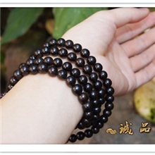 天然非洲黑檀木手链佛珠念珠0.8/0.6108佛珠手链手串厂家批发