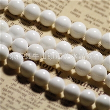 天然水晶饰品4-12mm白砗磲水晶散珠配件半成品批发