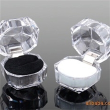 透明黑底压克力戒指盒子防尘塞盒耳钉盒饰品盒批