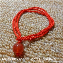 H056本命年原创编织红玛瑙红绳手链三生绳九乘金刚结情侣礼物