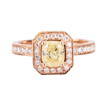 定制18k玫瑰金时尚群镶豪华款FY黄钻钻戒女戒专柜正品