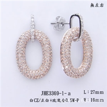 925纯银耳环时尚钻石耳钉百搭造型意大利设计水晶耳坠防过敏