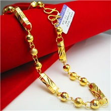 千影正品黄金项链999千足金18K金镀24K金项链金子首饰镀金粗长