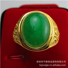 千影正品黄金戒指999千足金24K金戒子指环金镶玉镀金保色金