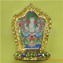 四臂观音汽车摆件高约6.8厘米宽约4.5厘米一路平安财富充盈