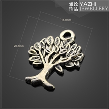 12944【厂家供应】饰品配件韩版小树吊坠复古项链合金配件批发