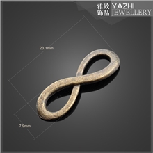 13463【厂家直销】鞋帽配件八8字合金配件DIY合金饰品厂复古饰品