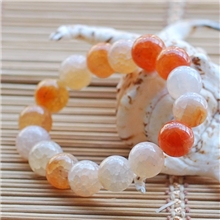 【美艺玉器】天然粉龙纹玛瑙手链批发12mm民族手工编织个性手串
