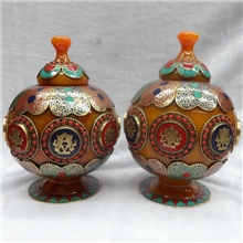 易禅斋西藏民族风蜜蜡宝盘纯手工制作