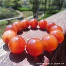 【檀之香】天然红玛瑙手链8-20MM手串佛教七宝之一辟邪护身符