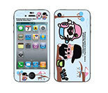 厂家批发手机卡通保护膜苹果iphone4/4siphon5卡通贴膜图案