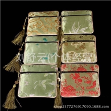 珠宝饰品首饰袋礼品锦囊小布袋方形拉链佛珠包装袋厂家批发定做