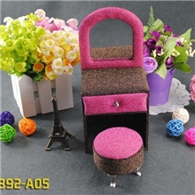 绒布沙发首饰盒珠宝盒戒指盒化妆盒饰品收纳婚庆礼品A05-392