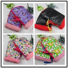 双层毛边2012新款冬天摩托车车把手套.电单车,防水保暖加长绒毛