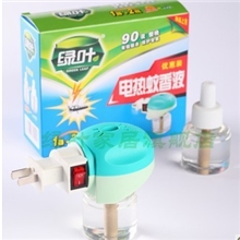 绿叶电热蚊香液90夜+蚊香器环保驱蚊两瓶液超值热卖