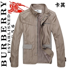 2013新款B家巴宝利男装外套休闲夹克风衣立领防风薄夹克外套男