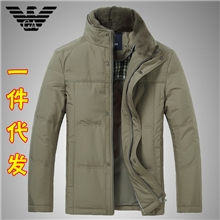 2013獭兔毛领男士保暖羽绒服冬装新款休闲男装外套尼克服批发