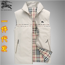英国B家2013秋冬装休闲开衫双面穿棉马甲男装马夹坎肩男式背心