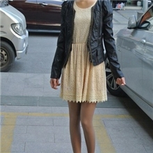 专柜正品IHAPPY海贝2013新款PU女短款修身