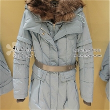 2013冬季新款羽绒服大毛领女士中长款