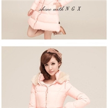 2012韩版新款中长款加厚显瘦两穿可拆卸可爱公主女式羽绒服