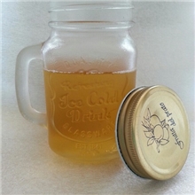 把子杯复古杯花茶杯罐头杯玻璃杯带盖方形玻璃杯卡扣瓶子