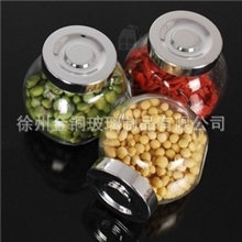 180毫升高白料储藏罐调料瓶茶叶罐花茶瓶小扁古玻璃瓶耐高温无铅