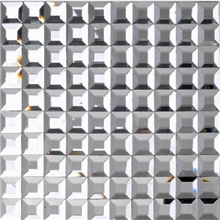 [现货供应]玻璃马赛克银色磨边镜电视背景墙30*30cm墙面砖