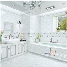 3D喷墨瓷砖300*450蓝色内墙砖防滑小地砖厨卫釉面砖仿微晶石瓷片