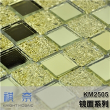【祺奈】金色镜面玻璃马赛克金钻镜砖浴室酒吧餐厅瓷砖