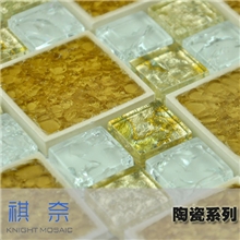 【祺奈】陶瓷窑变冰裂背景墙水晶马赛克浴室客厅瓷砖mosaic