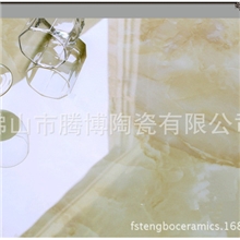 600x600佛山陶瓷瓷砖黄龙玉全抛釉仿大理石客厅卧室地面砖