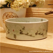 景德镇陶瓷艺术洗手盆--欧式风格洗脸盆-台盆-洗面盆-玉兰花