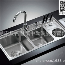 中勒卫浴水槽厂家专销马桶水槽盆类不锈钢菜盆厨房洗菜盆一体成