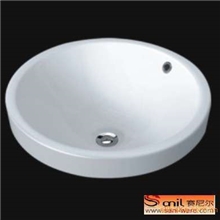 浴室柜配套用优质低价性价比高的嵌入式圆形陶瓷洗脸盆S506