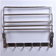 百泓太空铝卫浴挂件浴室浴巾架置物架可折叠亮光B1-007A亮光