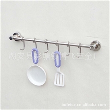 博飞衣钩不锈钢活动钩排钩厨房挂件锈钢挂件浴巾架毛巾杆彩塘衣钩