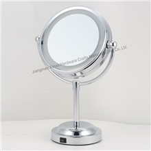 专业化妆镜供应商6寸双面台式led化妆镜梳妆镜浴室镜