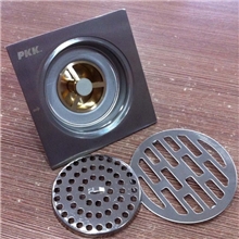 新款不锈钢拉丝加厚2MM铜芯自封地漏578