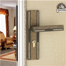 奥尼克斯别墅纯铜门锁高档室内古铜冰花面执手锁具批发家具锁