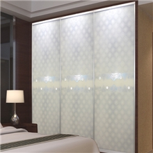 德拉维斯高档3D超白水晶车刻玻璃移门蜂窝玻璃门