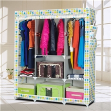 厂家直销冠琦热卖简易衣柜布衣柜折叠衣橱卷帘式防潮防尘