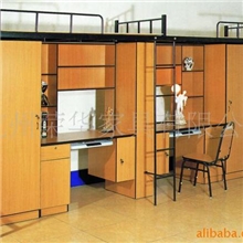 RG-12外爬梯公寓床单人床带公寓柜床上铺下柜床