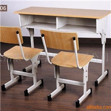 RK-06双人活动课桌椅，升降双人单斗课桌椅