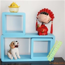 供应置物架搁板创意格子直角品子形三件套8个颜色